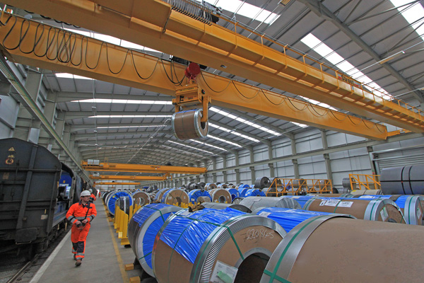 AV Dawson Crane handling steel coil